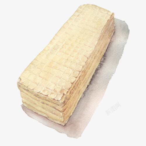 威化饼干手绘画片psd免抠素材_新图网 https://ixintu.com 威化饼干 甜食 白色 零食 饼干