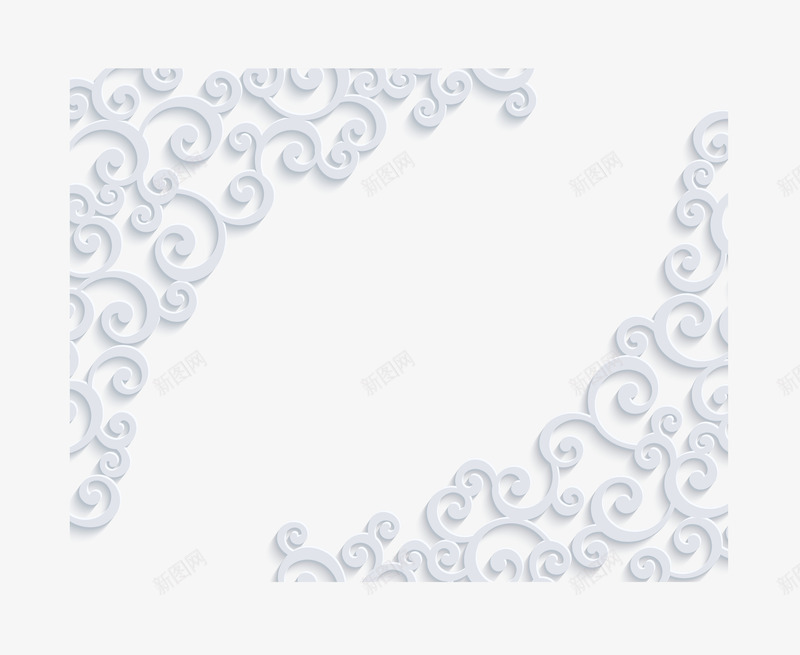 灰色简约花藤边框纹理png免抠素材_新图网 https://ixintu.com 免抠PNG 灰色 简约 花藤 边框纹理