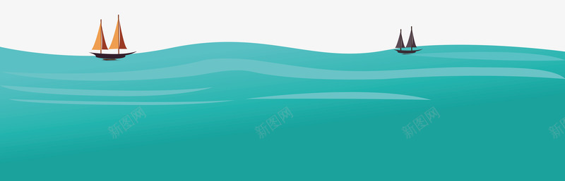 蓝色清新海洋边框纹理png免抠素材_新图网 https://ixintu.com 免抠PNG 海洋 清新 蓝色 边框纹理