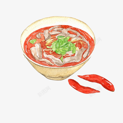 麻辣烫手绘画片png免抠素材_新图网 https://ixintu.com 小吃 手绘美食 红色 麻辣烫