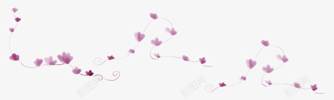 花藤png免抠素材_新图网 https://ixintu.com 紫色花藤 花枝 花瓣 花藤