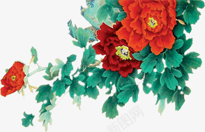 中秋节手绘绿花绿叶png免抠素材_新图网 https://ixintu.com 中秋节 绿叶