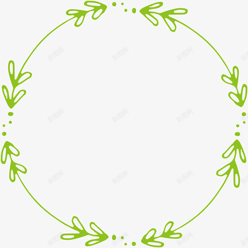 绿色清新春季草环png免抠素材_新图网 https://ixintu.com 春天 春季 春日 植物 自然 草圈 草环 藤蔓