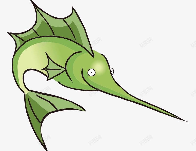 海洋2png免抠素材_新图网 https://ixintu.com 剑鱼 海洋生物 海洋素材