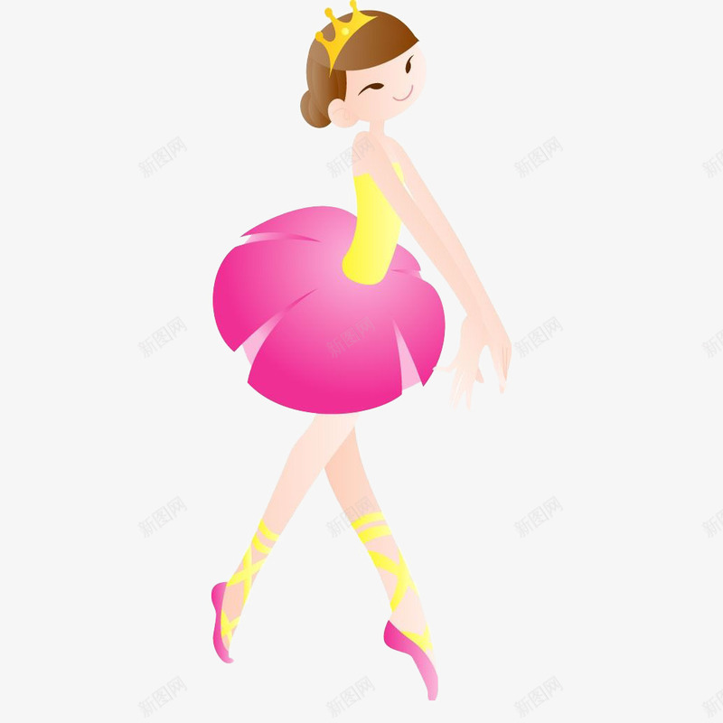 可爱的卡通芭蕾舞女孩插画png免抠素材_新图网 https://ixintu.com 儿童 公主 卡通 女孩 少儿 少儿芭蕾 插画 皇冠 舞者 芭蕾 芭蕾舞 表演 跳舞