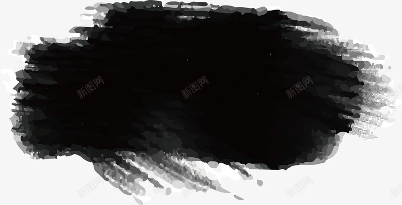 黑色水墨笔刷png免抠素材_新图网 https://ixintu.com 墨迹 水墨笔刷 矢量素材 笔刷