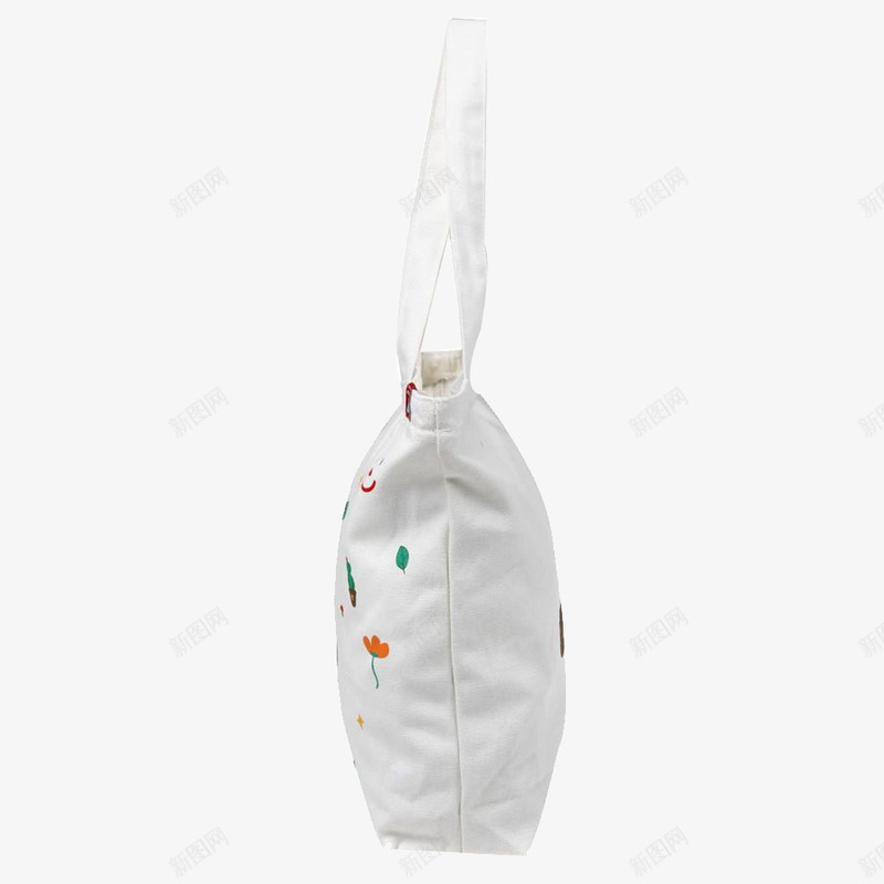 侧面白色帆布包png免抠素材_新图网 https://ixintu.com 侧面纯白色 印花 布包 布袋 帆布包 帆布袋 白色帆布包 简约图案 米白色