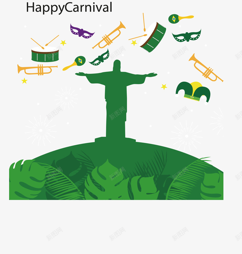 庆祝巴西狂欢节海报矢量图ai免抠素材_新图网 https://ixintu.com 嘉年华 巴西嘉年华 巴西狂欢节 狂欢 狂欢海报 狂欢节 矢量png 矢量图