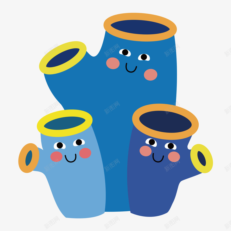 卡通世界海洋日海鞘矢量图ai免抠素材_新图网 https://ixintu.com 世界海洋日 创意设计 卡通 小动物 海洋 海鞘 鱼类 矢量图