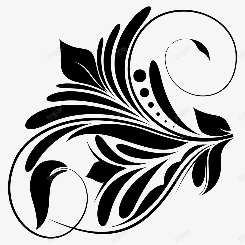 树叶花纹png免抠素材_新图网 https://ixintu.com 圆 实用背景花纹 时尚背景 时尚花纹 树叶 矢量素材 藤曼