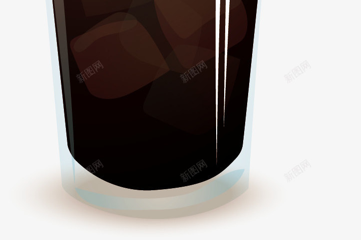 满杯冰镇可乐矢量图ai免抠素材_新图网 https://ixintu.com 冰块 可爱 吸管 夏天 柠檬片 玻璃杯 矢量图