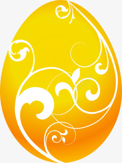 复活节黄色美丽彩蛋素材