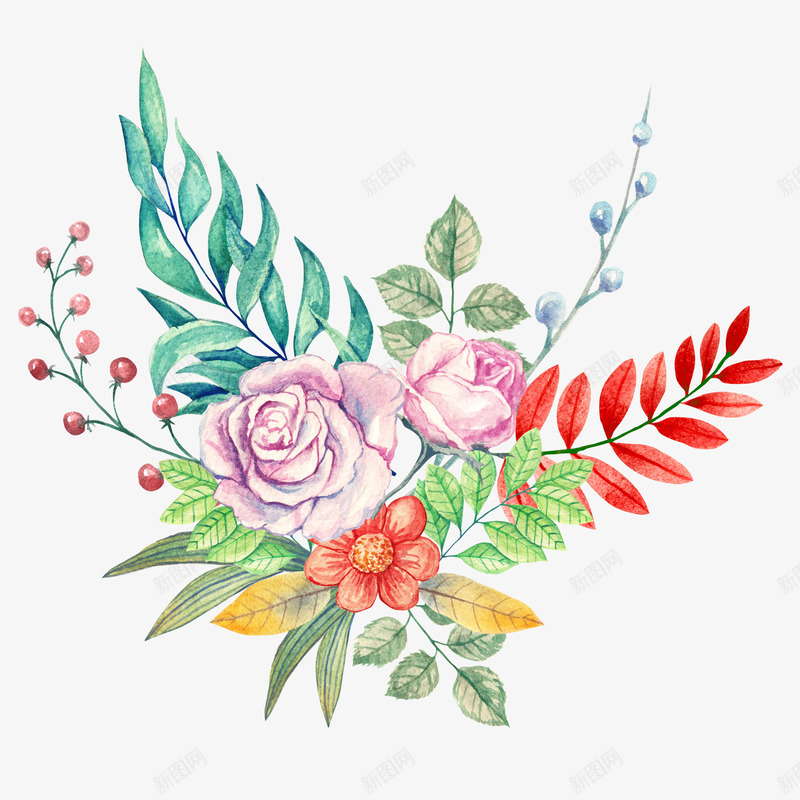 手绘植物花卉花草装饰png免抠素材_新图网 https://ixintu.com 小清新花草装饰 布料印花 文艺花草PPT制作 植物插画 海报设计 花草包装礼盒 花草插画 花草装饰