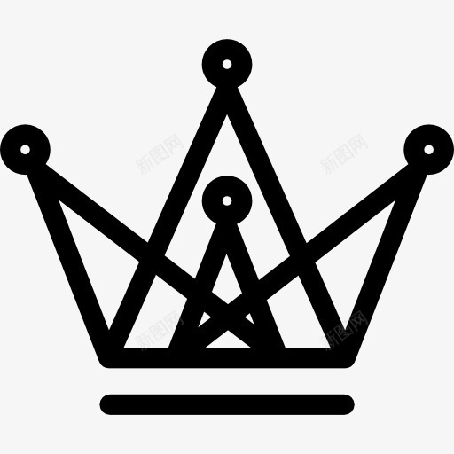 皇冠十字线和小圈子在点图标png_新图网 https://ixintu.com 交叉 冠 圆 形状 皇冠 皇家 皇家冠 线