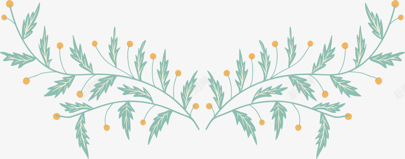 绿色简约花藤png免抠素材_新图网 https://ixintu.com 枝条 植物 清新小草 线条草藤 绿色花藤 装饰图案