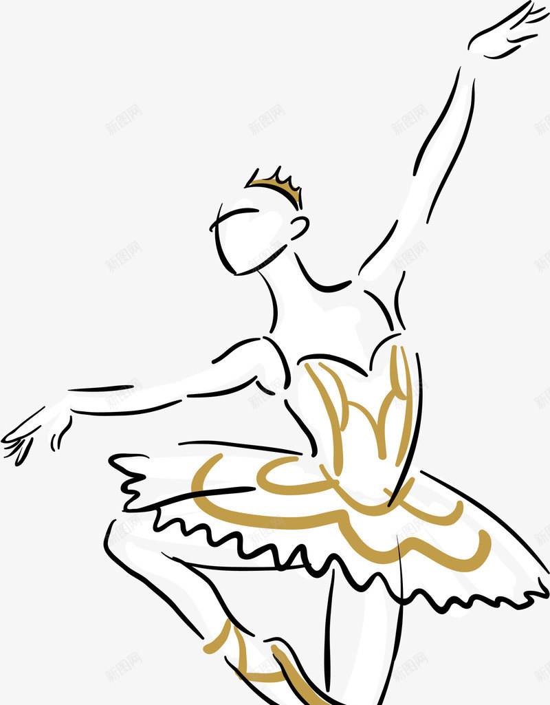 手绘跳芭蕾舞的女孩png免抠素材_新图网 https://ixintu.com 手绘女孩 画画 绘画 舞蹈 舞蹈跳舞培训班招生 跳舞 跳芭蕾舞的女孩