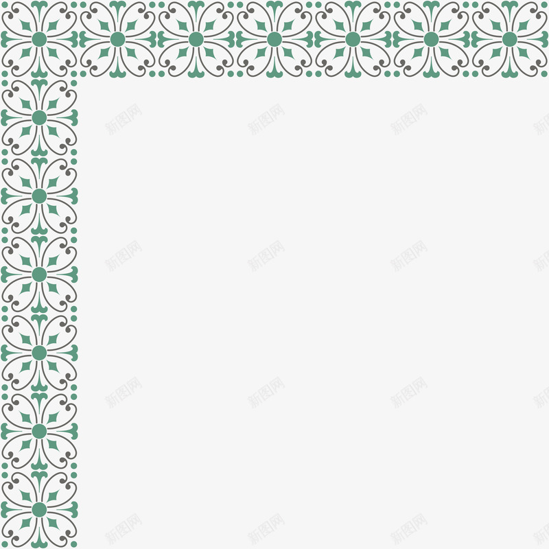 绿色清新花藤花纹边框png免抠素材_新图网 https://ixintu.com 免抠PNG 图案 植物 清新 绿色 花纹 花藤 边框 边框纹理