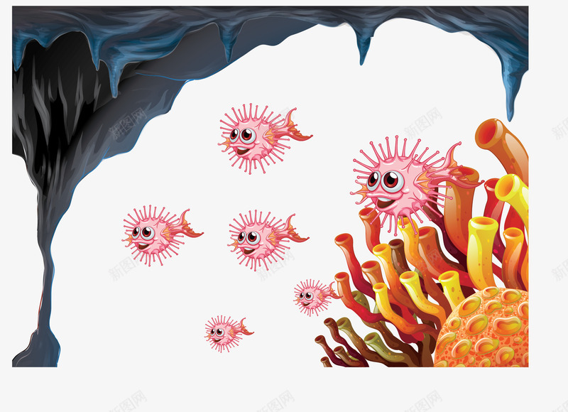 海洋海底世界生物矢量图ai免抠素材_新图网 https://ixintu.com 海底 海底世界 海洋 海洋生物 矢量png 美丽海底 矢量图
