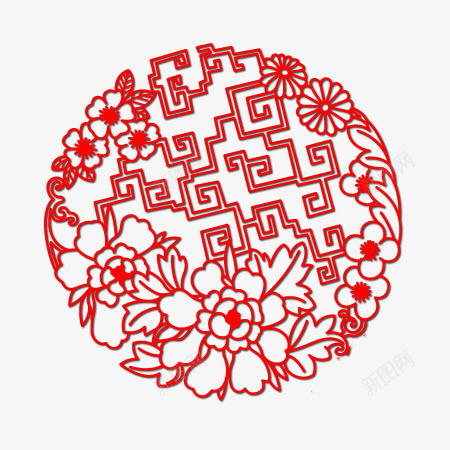 红色印花图案psd免抠素材_新图网 https://ixintu.com 印花 底纹 红色