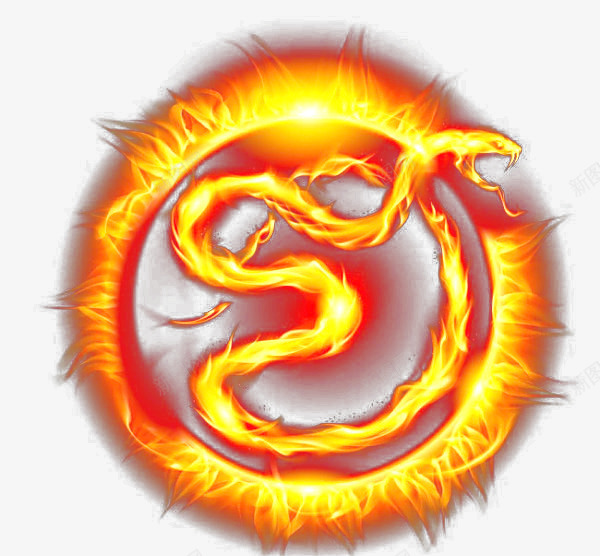 黄色火焰龙纹造型png免抠素材_新图网 https://ixintu.com 火焰 造型 黄色