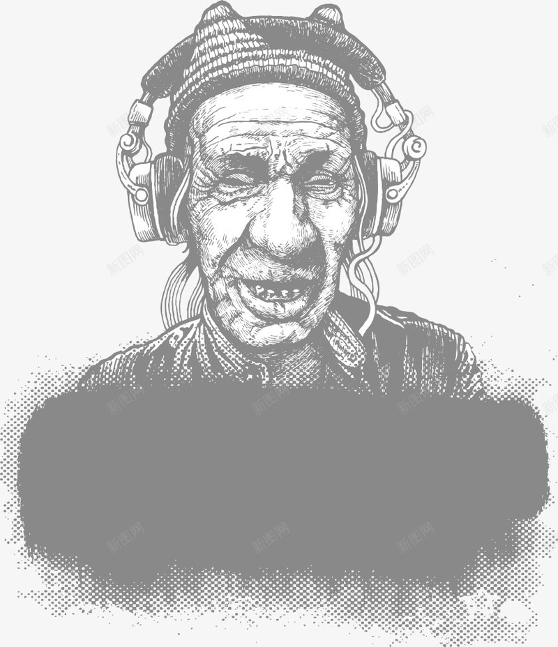 手绘人物印花png免抠素材_新图网 https://ixintu.com 印花图案 手绘人物 服装印花 服装印花设计 矢量印花