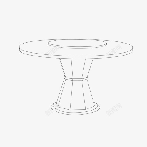圆桌简笔素描图标png_新图网 https://ixintu.com 卡通 圆桌 手绘 桌子简笔画 简笔 简笔绘画 素描 线条