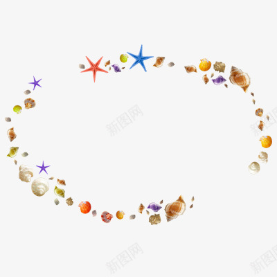 装饰边框png免抠素材_新图网 https://ixintu.com 海洋生物边框 海洋生物边框贝壳