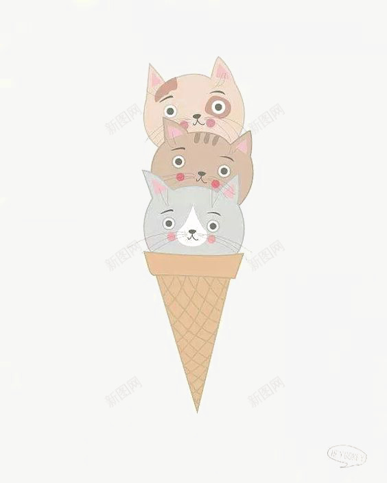 可爱猫咪头像png免抠素材_新图网 https://ixintu.com 冰淇淋 卡通猫咪 手绘猫咪 猫咪免扣元素 猫咪印花 猫咪插画