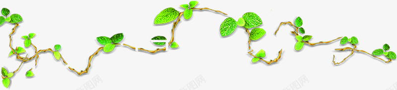 绿色卡通树叶花藤png免抠素材_新图网 https://ixintu.com 卡通 树叶 绿色