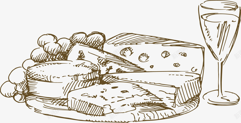 蛋糕png免抠素材_新图网 https://ixintu.com 手绘画 手绘食物 插画 简单速写 素描 线稿 速写