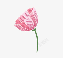 手绘小清新粉色花朵花朵素材