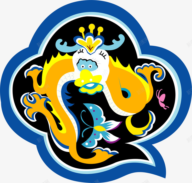 印花龙图案png免抠素材_新图网 https://ixintu.com 免费下载 十二生肖 卡通动物 印花矢量图免费下载 可爱卡通 服装图案