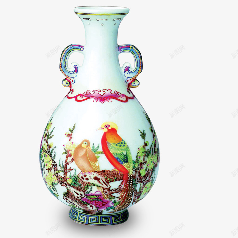 印花瓷器png免抠素材_新图网 https://ixintu.com 印花 容器 瓶子 瓷器