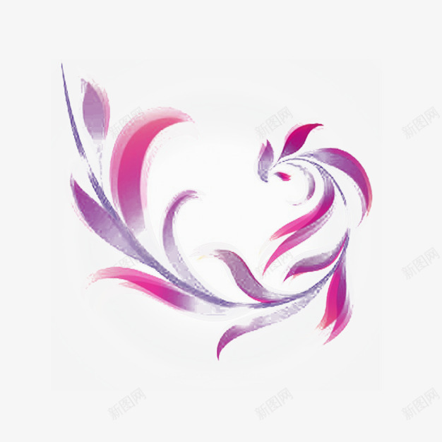 飘逸的紫色花藤png免抠素材_新图网 https://ixintu.com 梦幻 渐变 紫色 装饰 飘逸