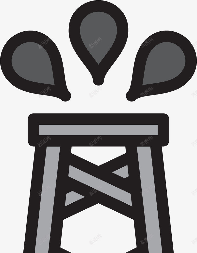 石油开采井架矢量图ai免抠素材_新图网 https://ixintu.com 井架 海洋勘探 石油化工 石油开采 石油行业 钻井平台 矢量图