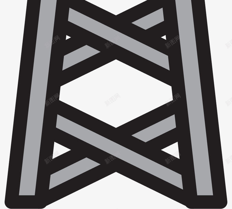 石油开采井架矢量图ai免抠素材_新图网 https://ixintu.com 井架 海洋勘探 石油化工 石油开采 石油行业 钻井平台 矢量图
