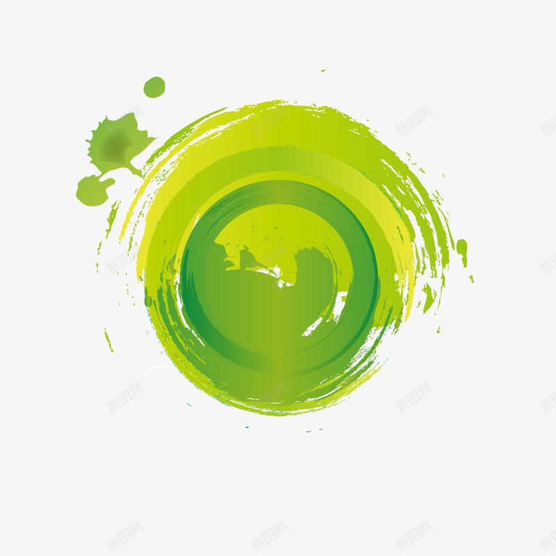 绿色墨迹png免抠素材_新图网 https://ixintu.com 喷绘 墨迹 水彩 色彩