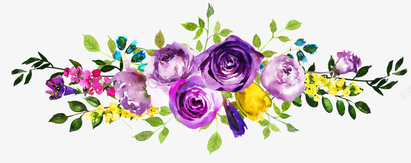 手绘清新紫色花卉花草png免抠素材_新图网 https://ixintu.com 包装设计 小清新包装 布料印花 植物花卉 花朵 花朵装饰 花草设计 贺卡设计