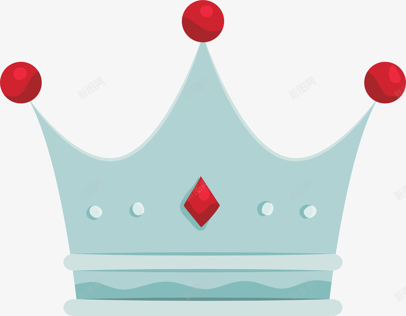 蓝色简约公主皇冠png免抠素材_新图网 https://ixintu.com 卡通皇冠 矢量图案 简约 蓝色 贵族 高贵