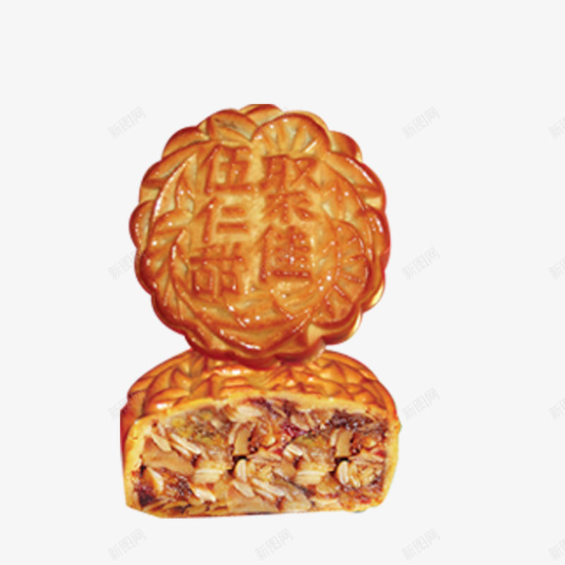 月饼png免抠素材_新图网 https://ixintu.com 中秋 五仁 团圆 月饼 甜点 食物