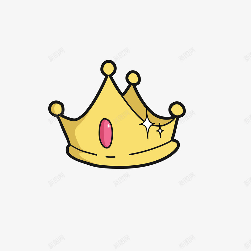 金色的皇冠黑色线条矢量图eps免抠素材_新图网 https://ixintu.com 卡通 卡通可爱 可爱 可爱的皇冠 皇冠 线条 金色 黑色 矢量图