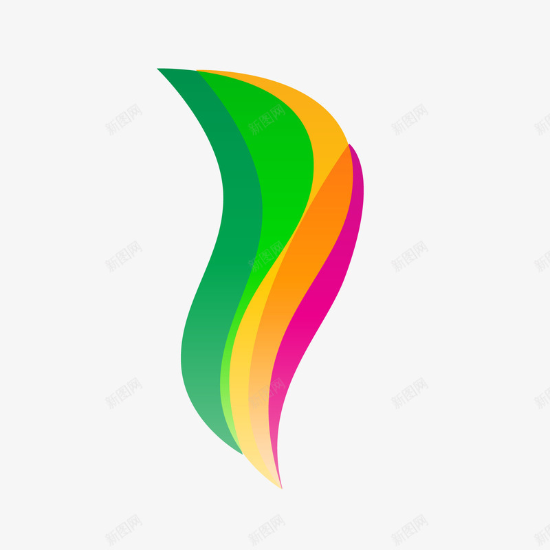 彩色S形矢量图ai免抠素材_新图网 https://ixintu.com 彩色S形 时尚 色彩 矢量图