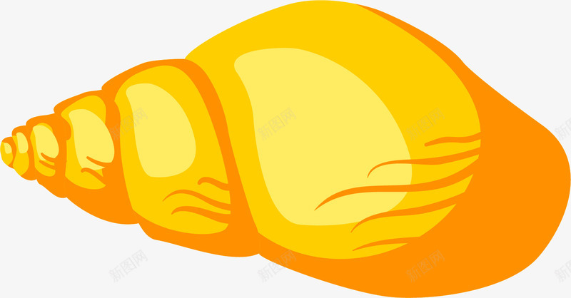 黄色海螺png免抠素材_新图网 https://ixintu.com 卡通装饰 扁平化 海洋生物 海螺 矢量图案 简约装饰