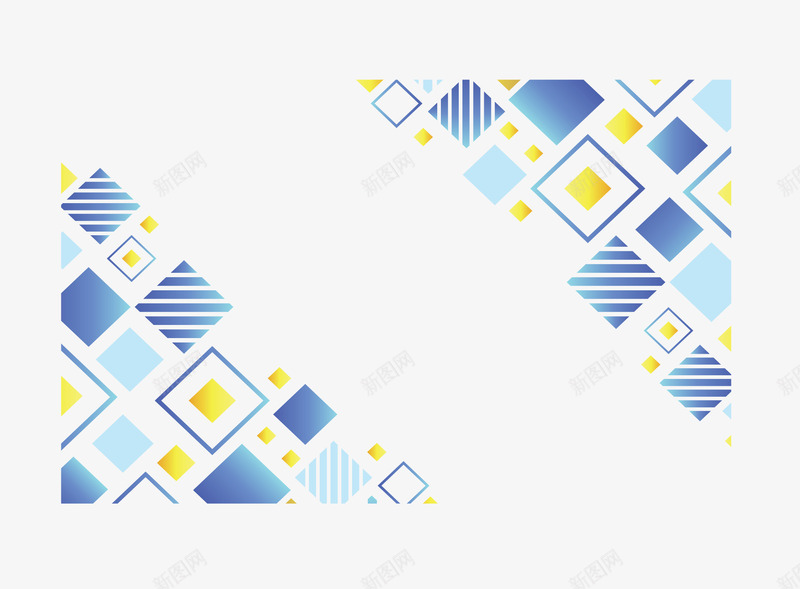 蓝色几何方块花纹矢量图ai免抠素材_新图网 https://ixintu.com 几何方块 几何花纹 方块 方块花纹 矢量png 蓝色方块 矢量图