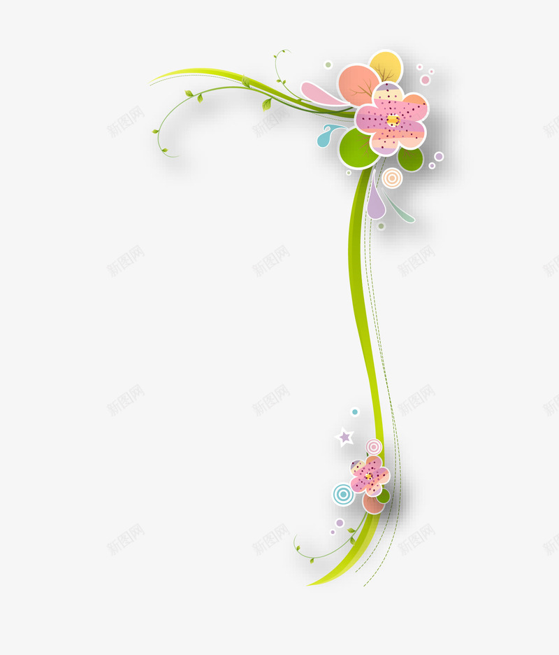 花藤植物矢量图eps免抠素材_新图网 https://ixintu.com 卡通素材 叶藤植物 植物 爬藤 爬藤植物 矢量植物 花藤植物 矢量图