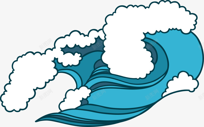 蓝色海洋汹涌海浪png免抠素材_新图网 https://ixintu.com 凶猛海浪 大海 汹涌海浪 翻卷 蓝色海洋 蓝色海浪
