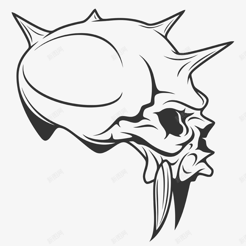 魔兽骷髅头png免抠素材_新图网 https://ixintu.com 骷髅头 骷髅头印花图案 骷髅头纹身图案 魔兽 魔兽骷髅头