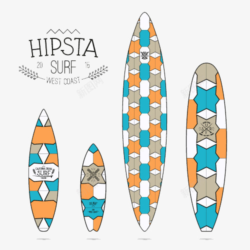 银行冲浪板矢量图eps免抠素材_新图网 https://ixintu.com 冲浪板 创意 印花 时尚 矢量图