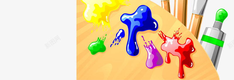 水彩画笔颜料刷子png免抠素材_新图网 https://ixintu.com 画画工具 画笔 绘画 颜料