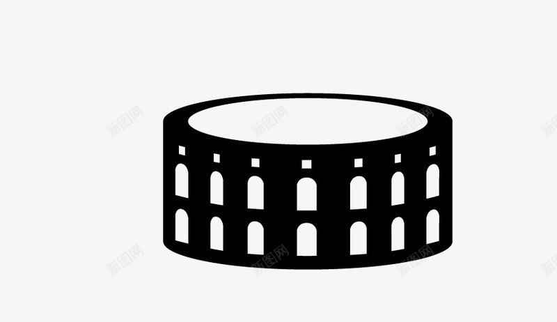罗马斗兽场印花png免抠素材_新图网 https://ixintu.com 建筑 景点 罗马斗兽场